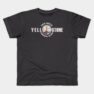 100 MILE HIKING CLUB Yellowstone National Park - backcountry hiking Kids T-Shirt